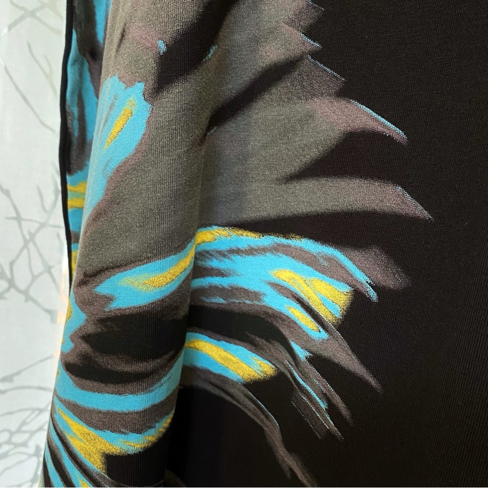 Roberto Cavalli Black yellow blue horse print crewneck short sleeve T-shirt - Picture 3 of 13